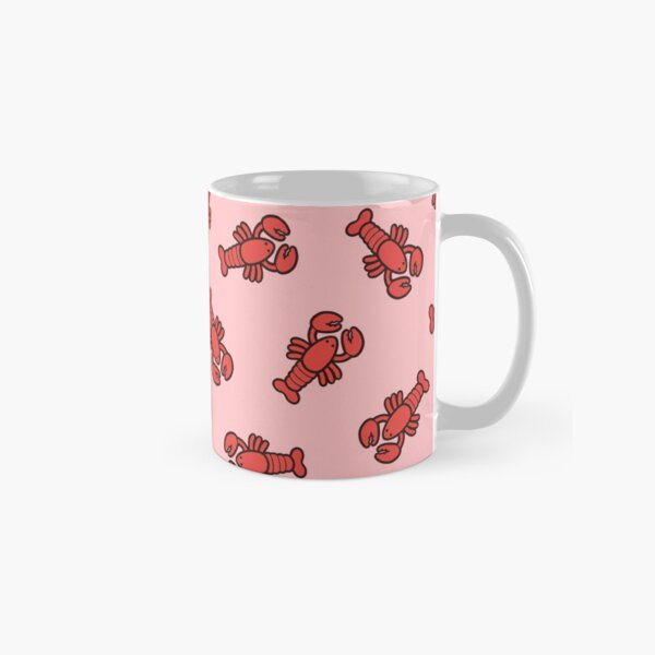 Lobsters Pattern on Light Pink Classic Mug
