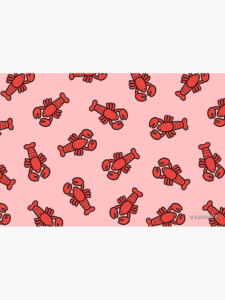 Lobsters Pattern on Light Pink by evannave