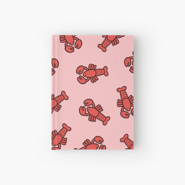 Lobsters Pattern on Light Pink Hardcover Journal