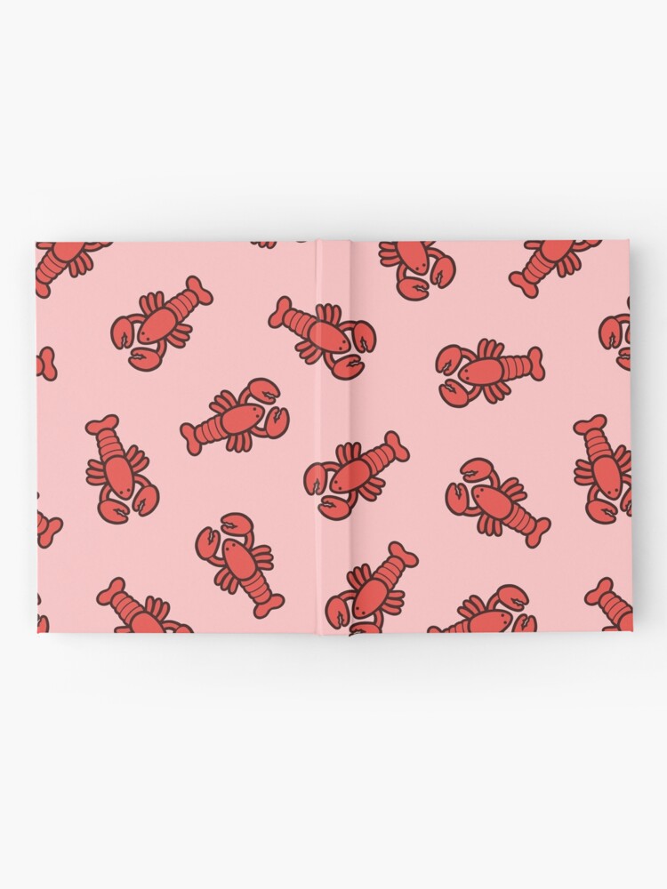 Alternate view of Lobsters Pattern on Light Pink Hardcover Journal