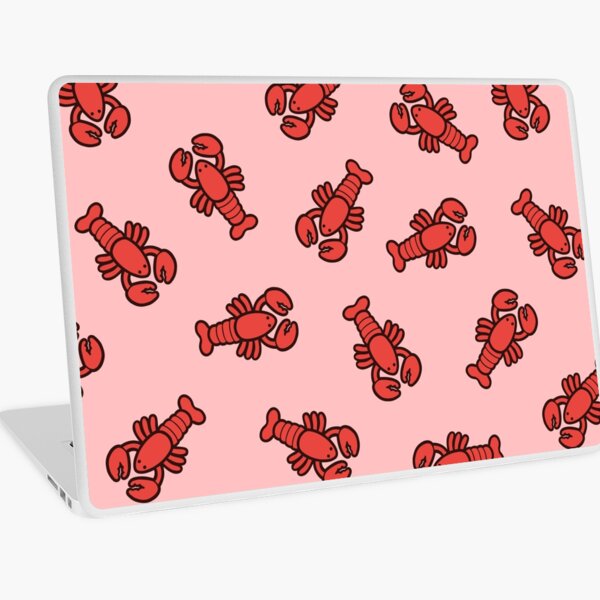 Lobsters Pattern on Light Pink Laptop Skin