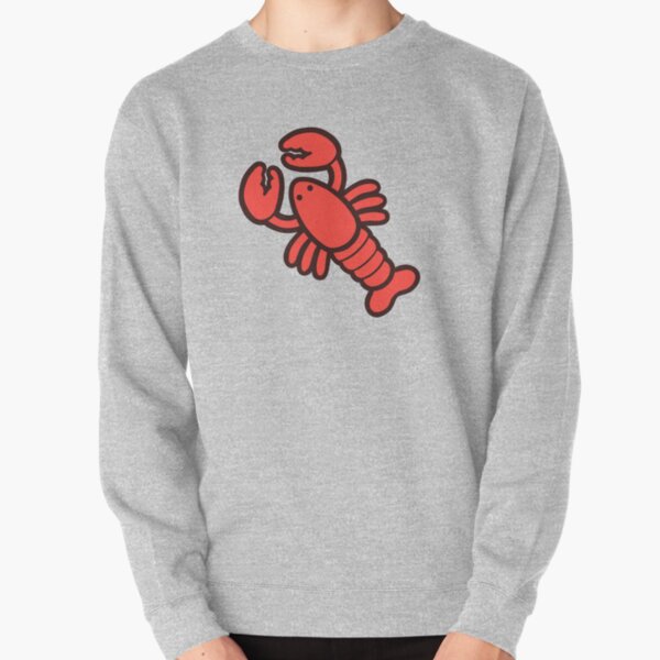 Lobsters Pattern on Light Pink Pullover Sweatshirt
