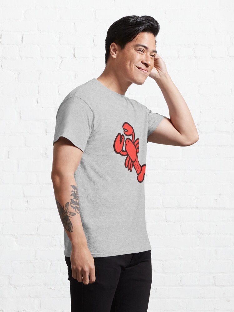 Alternate view of Lobsters Pattern on Light Pink Classic T-Shirt