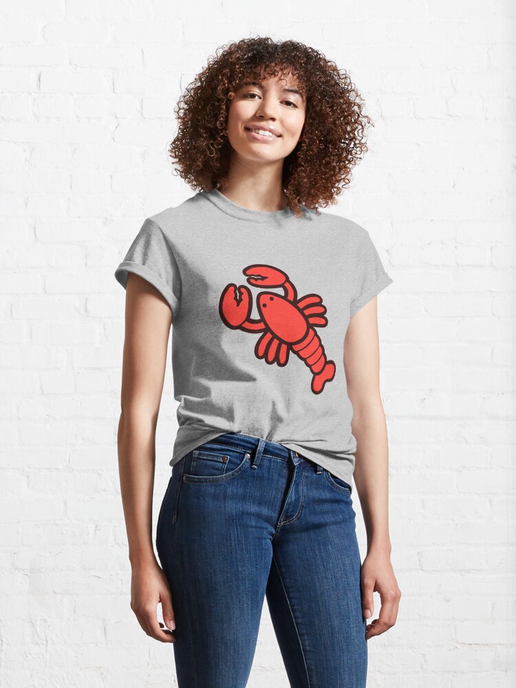 Alternate view of Lobsters Pattern on Light Pink Classic T-Shirt
