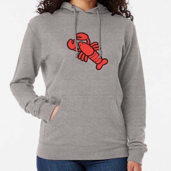 Lobsters Pattern on Light Pink Lightweight Hoodie