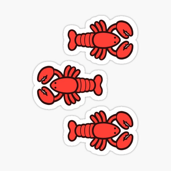 Lobsters Pattern on Light Pink Sticker