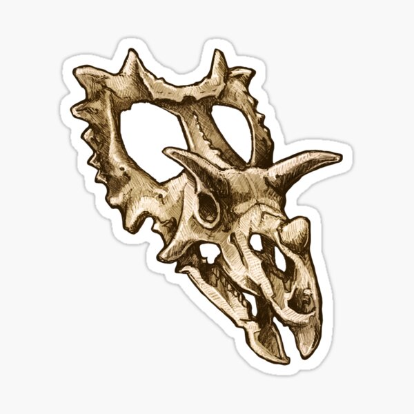 Dinosaur Skull Spiclypeus Sticker