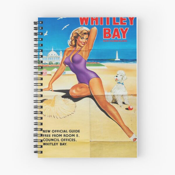 Item preview, Whitley Bay vintage travel poster designed and sold by stickart-marek.