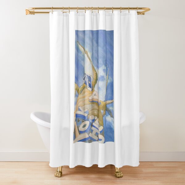 Baobab fisherman's picture written Shower Curtain