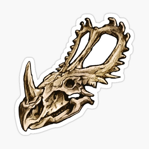 Dinosaur Skull Sinoceratops Sticker