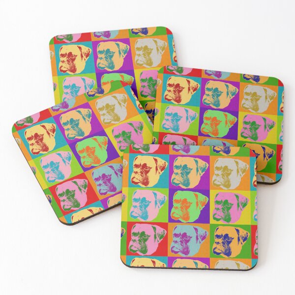 Item preview, Boxer Dog Pop Art Retro 90s 80s 70s 60s Bright Colors Unique Love Boxer Dogs Gift idea designed and sold by joannejgg.
