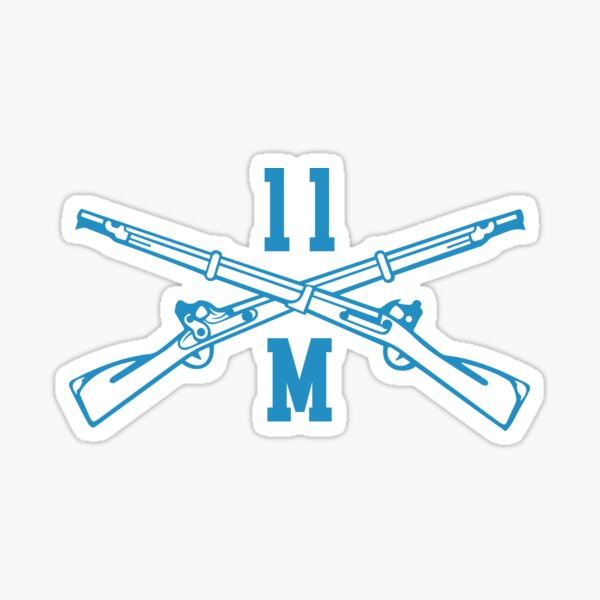"Army MOS 11M Bradley Fighting Vehicle BFV Infantryman Crossed Rifles" Sticker for Sale by