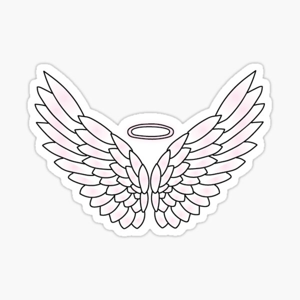 ANGEL GOLD WINGS Sticker for Sale by YaliliArt