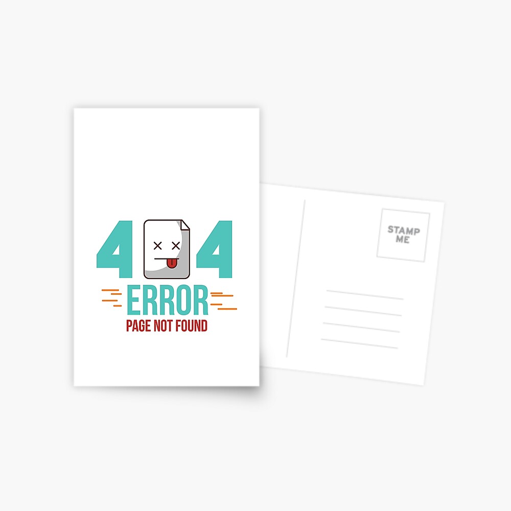 Error Code 404 Page Not Found Postcard By Delicarte Redbubble