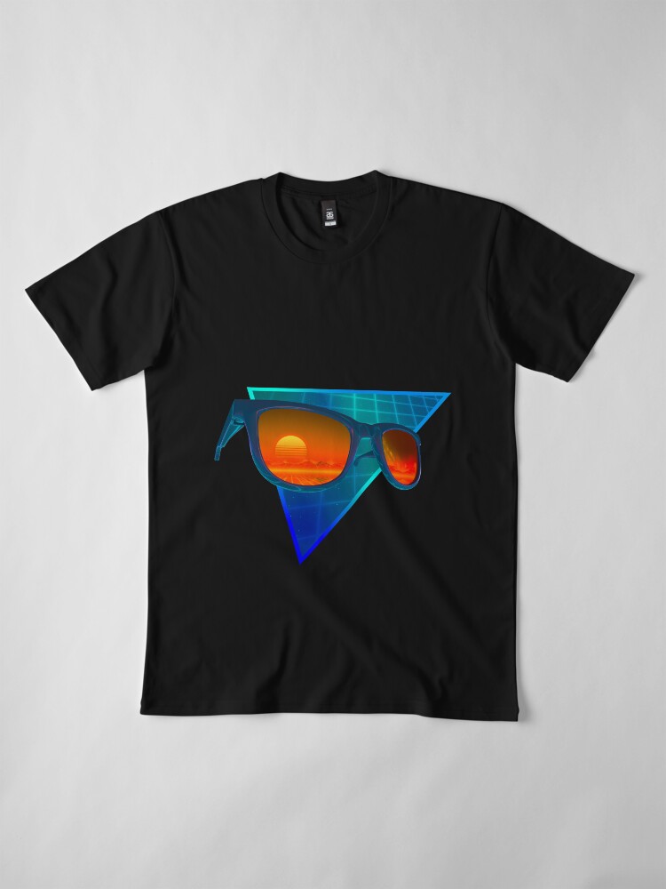 Alternate view of Sunglasses in space (Blue) Premium T-Shirt