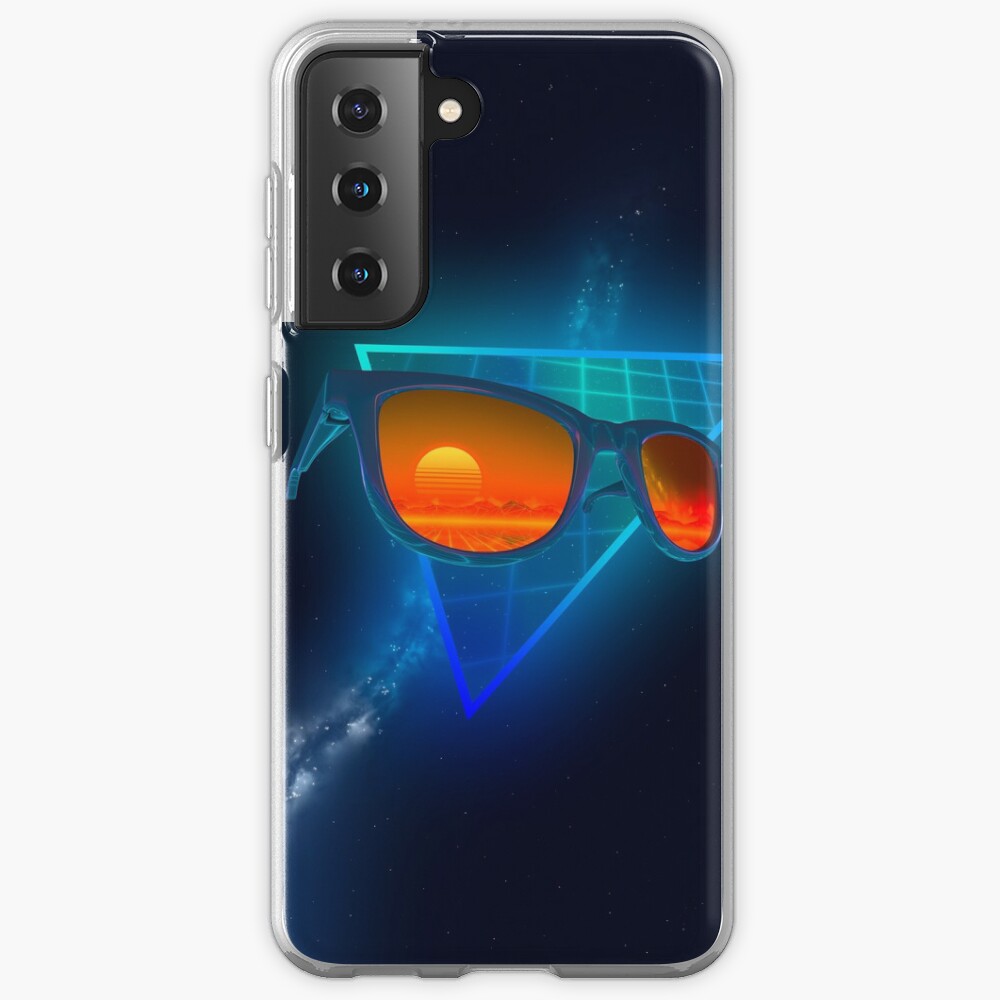 Sunglasses in space (Blue) Samsung Galaxy Phone Case