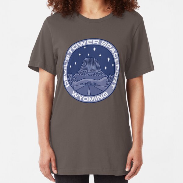 Devil's Tower Spaceport Slim Fit T-Shirt