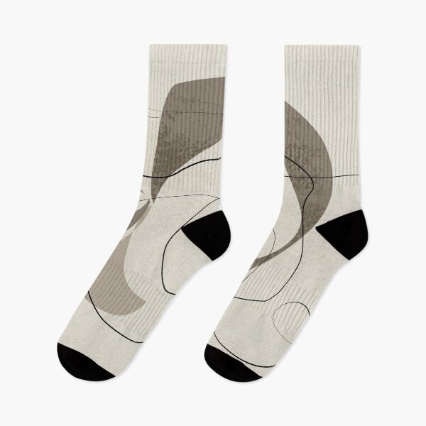 Item preview, Minimalist Abstract Art Shapes - Scribbles -  Beige 1 designed and sold by simplydesignart.