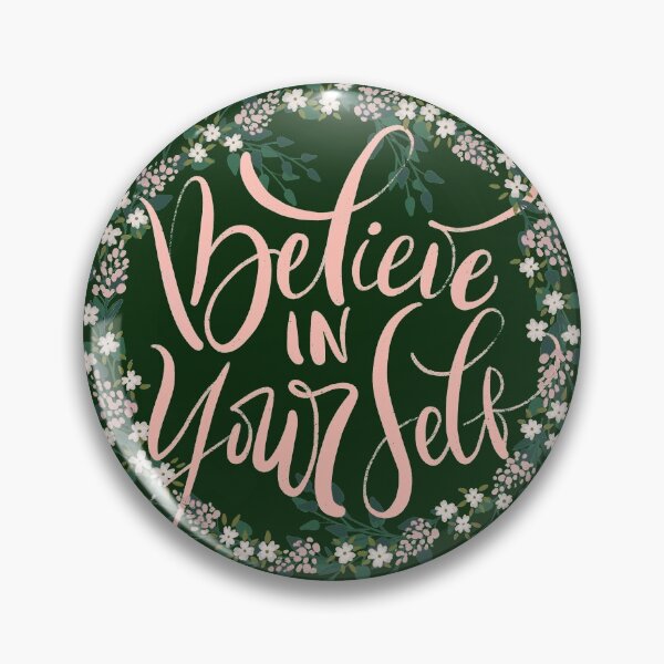 Item preview, Believe in yourself motivation quote with flowers designed and sold by SandaArtDesign.