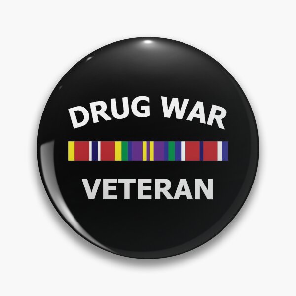 Drug War Veteran Joke Gift Pin