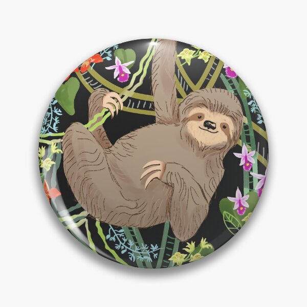 Item preview, Sloths and Orchids in a Blooming Jungle designed and sold by vinpauld.