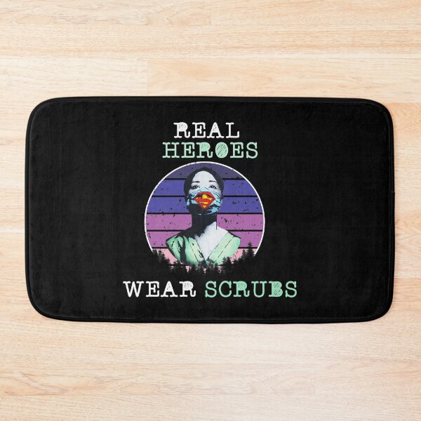 Item preview, real heroes wear scrubs  designed and sold by -Your-Design-.