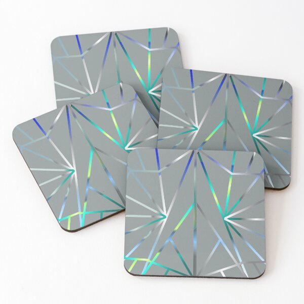 Item preview, Geometric blue metal designed and sold by AesirArtwork.