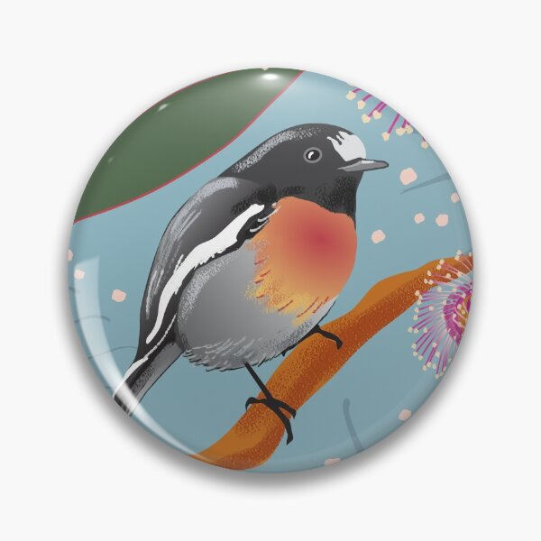 Item preview, Australian Eucalyptus Flowers with Fairy Wren and Robin designed and sold by vinpauld.