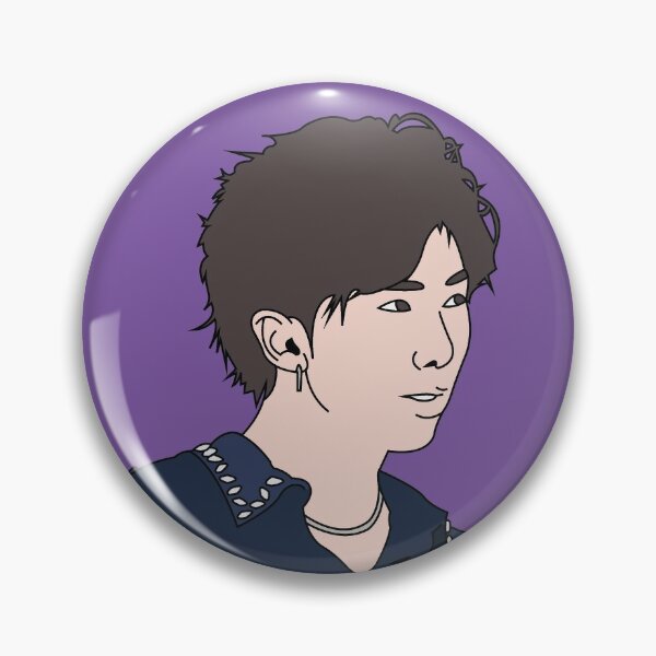 RM On Purple Background Pin