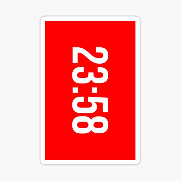 Item preview, 23:58 Red designed and sold by HyperBeamDesign.