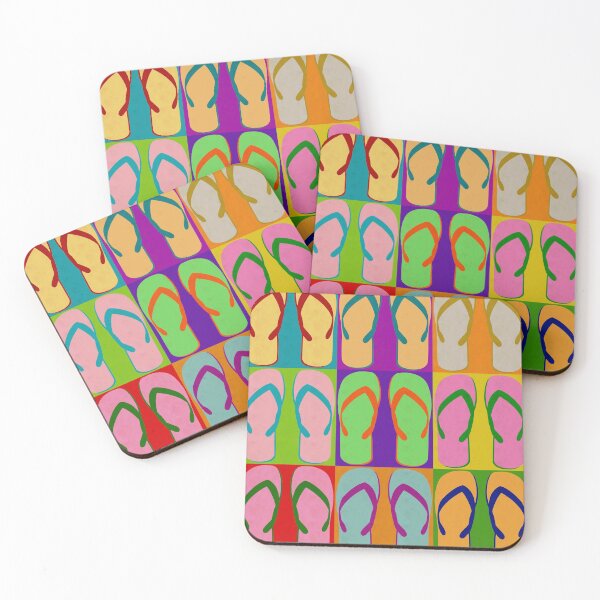 Item preview, Summer Pop Art Design Retro Graphic Flip Flop Sandal Shoe  designed and sold by joannejgg.