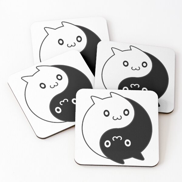 Item preview, Yin and Yang Kitty Cats designed and sold by blueveins.