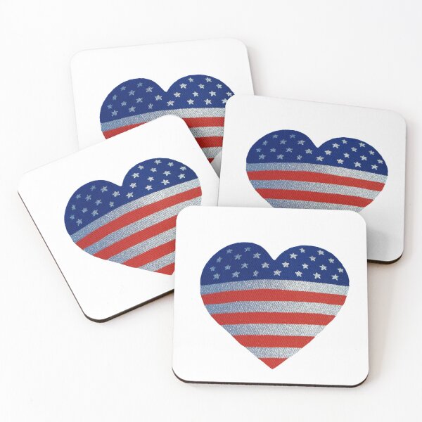 Item preview, HEART - 4 JULY UNITED STATES OF AMERICA - USA - USA IN MY HEART designed and sold by Tropical Blood.
