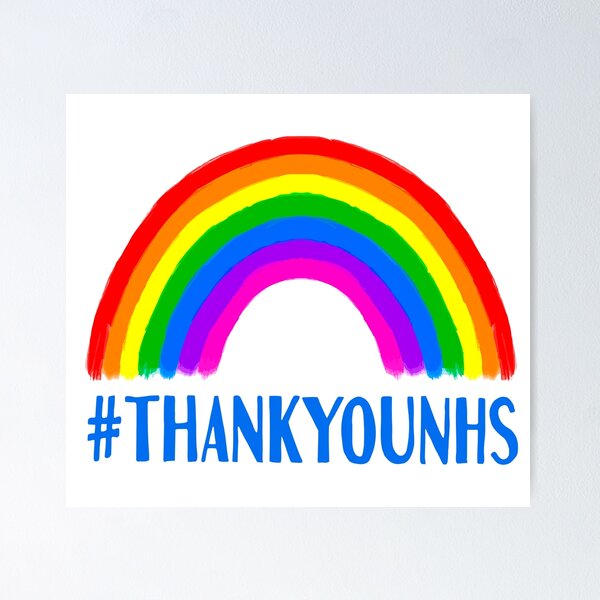 Thank You in Rainbow Colored Pencil Poster for Sale by JulzArts