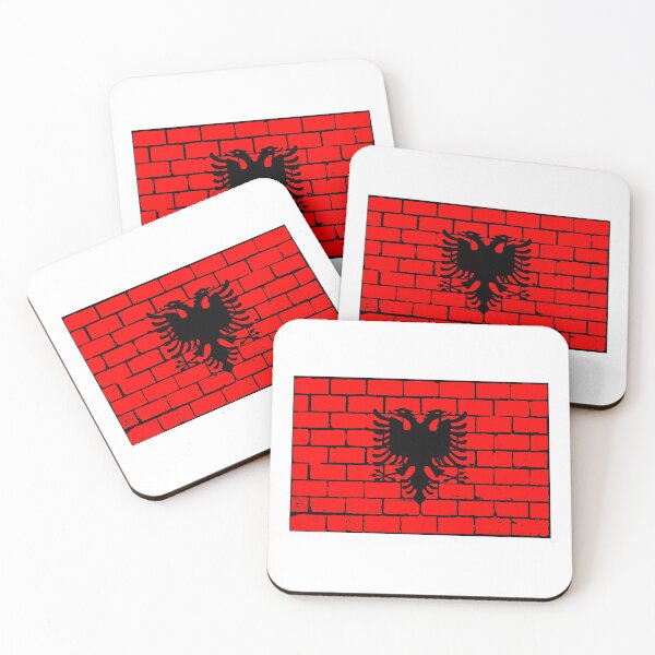 Item preview, Albania Albanian flag double eagle flag designed and sold by GeogDesigns.