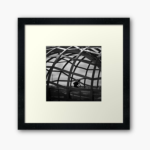 Caged Peddler Framed Art Print