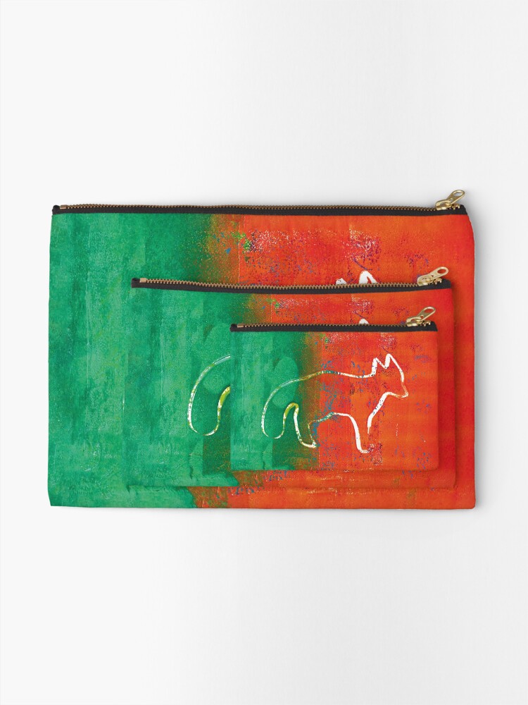 Alternate view of Red fox Zipper Pouch