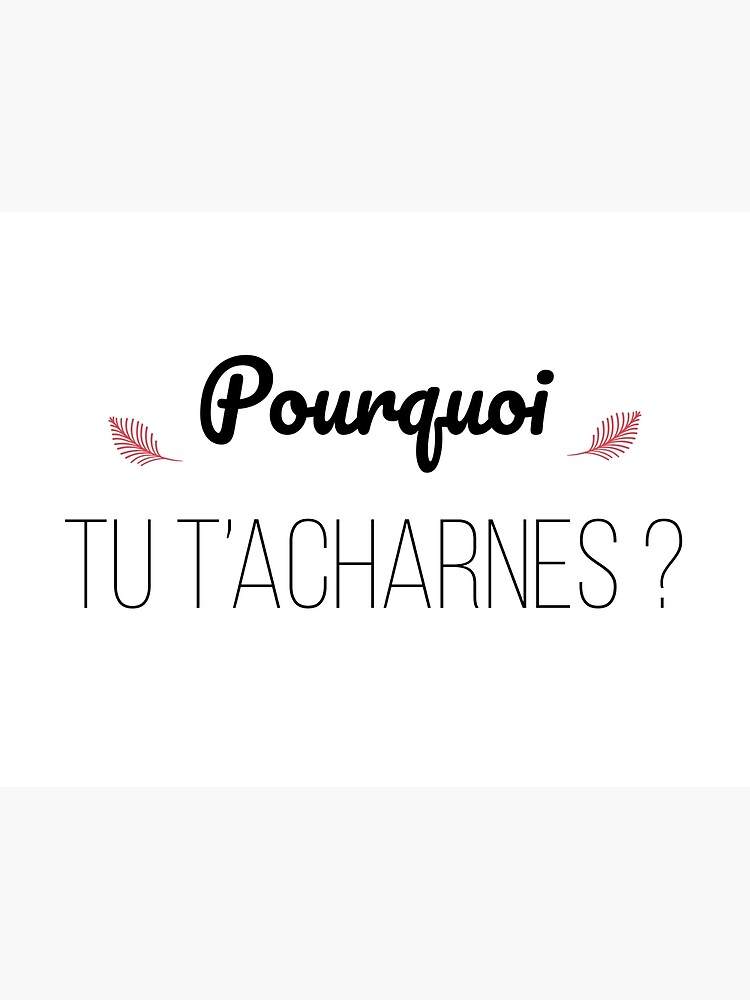 french-quote-pourquoi-tu-t-acharnes-poster-for-sale-by-rinemo