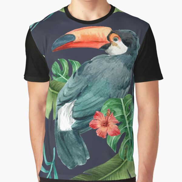 Realistic Tropical Toucans Graphic T-Shirt