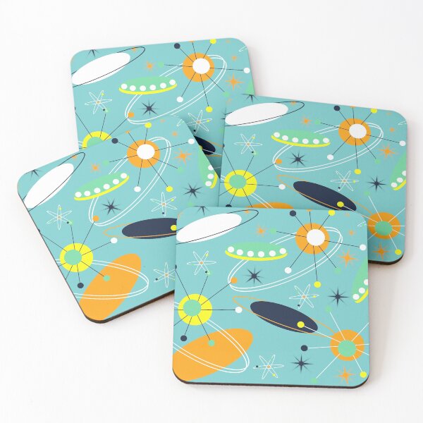 Item preview, Flying Saucers Retro Atomic Abstract designed and sold by MarbleCloud.