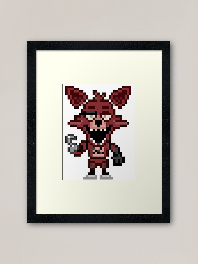 Five Nights at Freddy's Foxy Mini Pixel Framed Art Print
