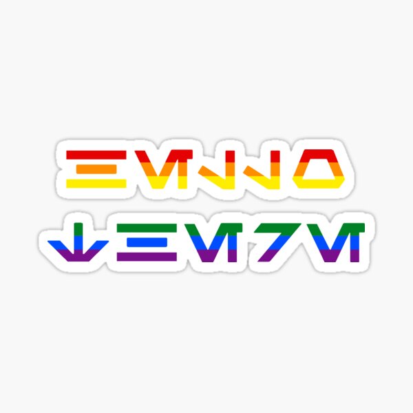 Vista previa del artículo con la obra «Hola (Aurebesh, Arcoiris)», diseñado y vendido por figpeep.