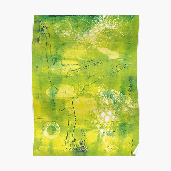 Ballerina in light green Poster