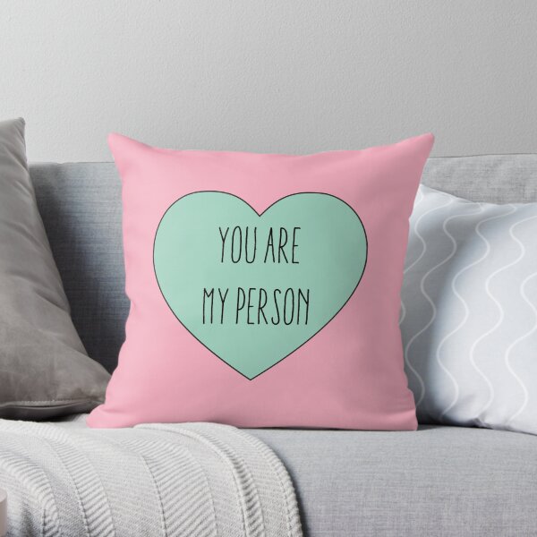 You are My Person Heart | Blue Variant Throw Pillow