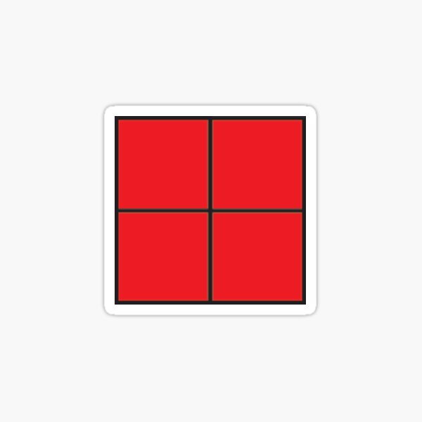 Item preview, Red Tetris Sticker designed and sold by Lauren Smyjunas.