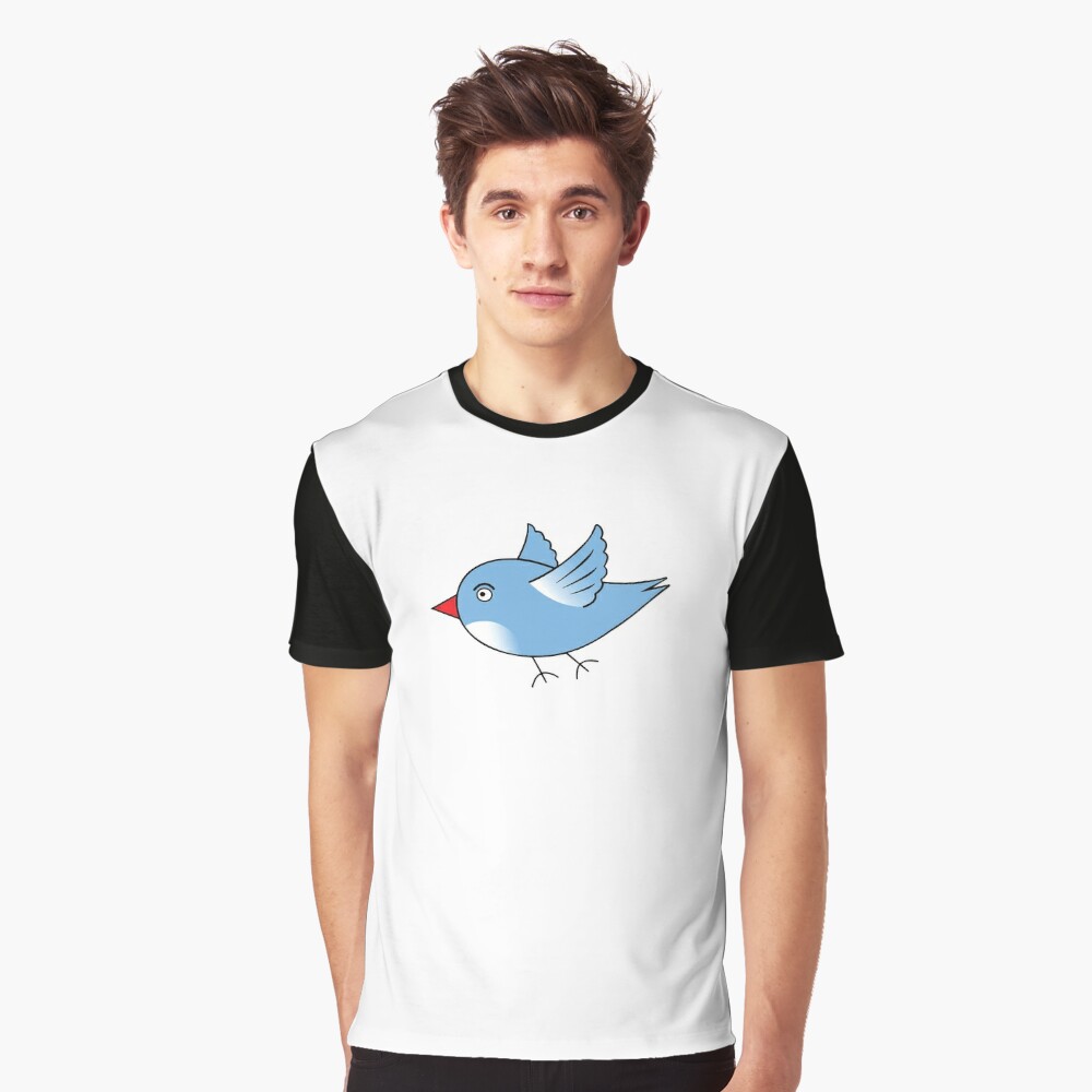 SUNNYDAYZE TWEETER T-SHIRT twitter bird fly logo fun cool art t-shirt