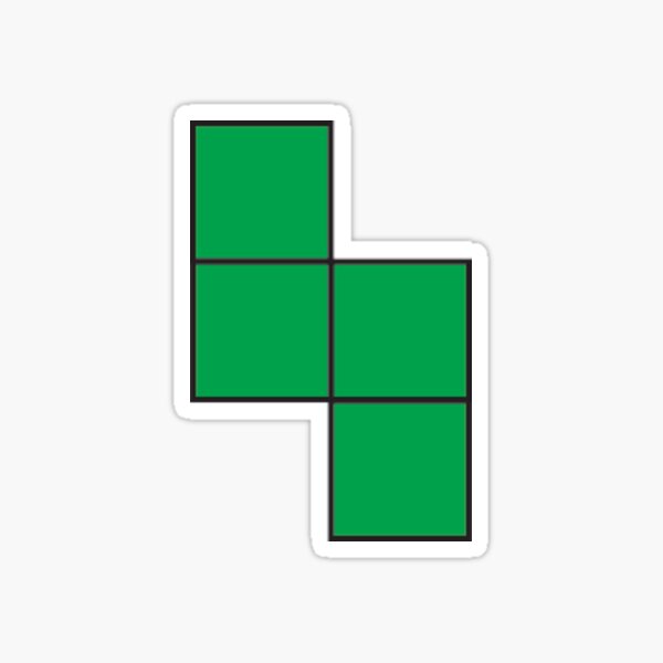 Item preview, Green Tetris Sticker designed and sold by Lauren Smyjunas.