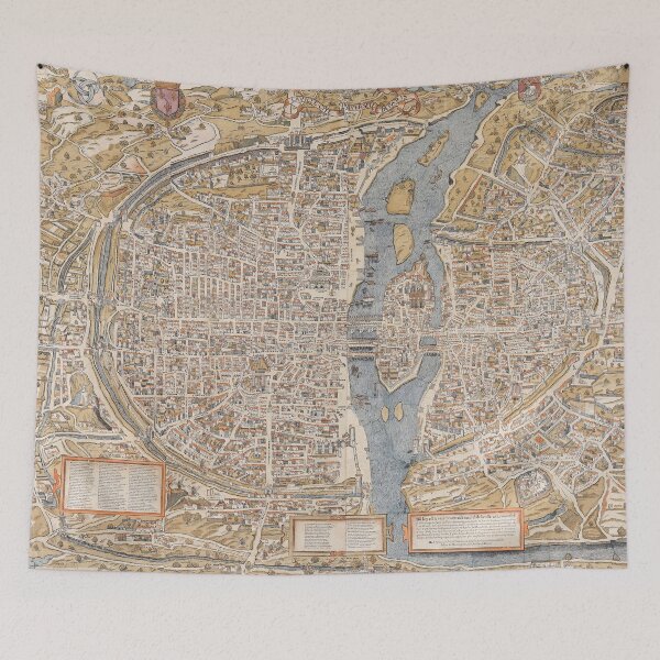 Item preview, Paris Vintage City Map Diagram Art designed and sold by Stephen Chambers / The Pop Art Factory.
