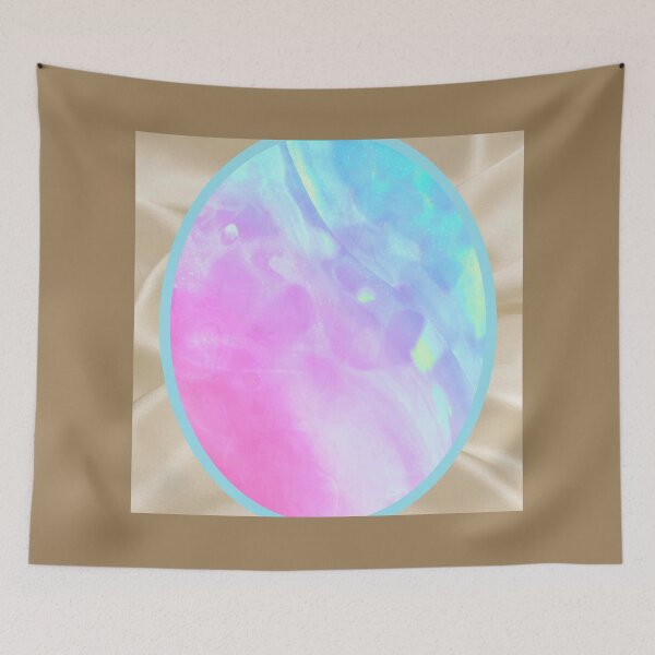 Item preview, Pink Circles Wave Swirling Blue Yellow Brown Abstract Pattern Textures designed and sold by NoGrayDays1.