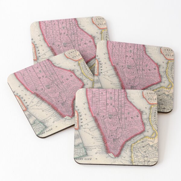 Item preview, New York City Vintage Map Diagram Art designed and sold by Stephen Chambers / The Pop Art Factory.